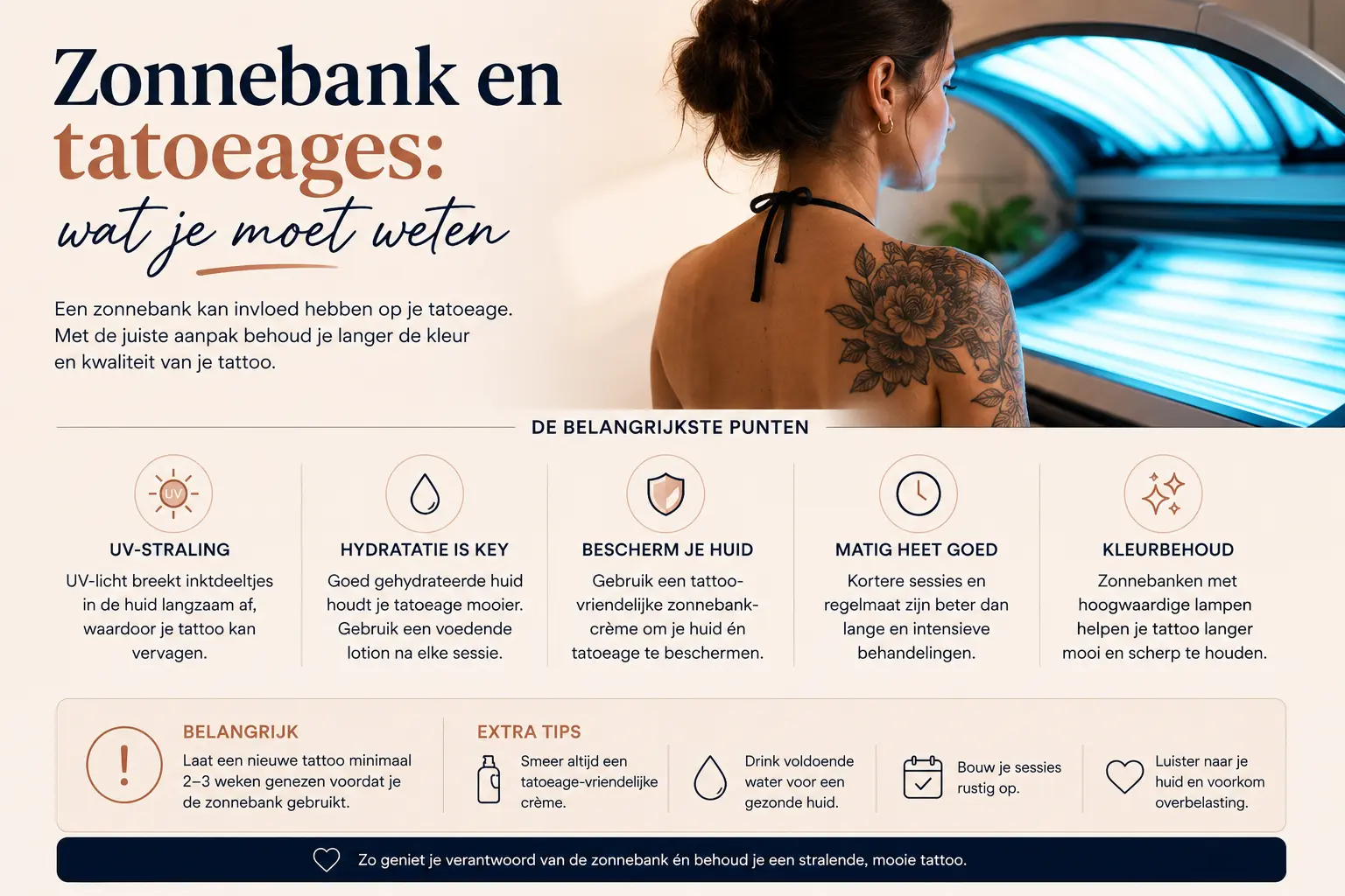 Zonnebank en tatoeages