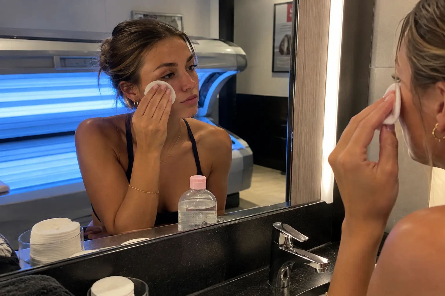Welke make-up moet eraf voor de zonnebank